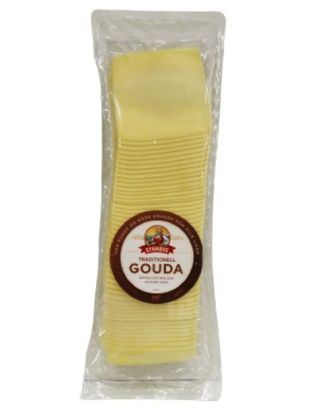 Сыр гауда Synnove Gouda Cheese slices 1000г в нарезке