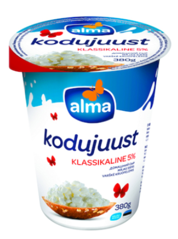 Классический творог 5% ALMA Kodujuust 380 г