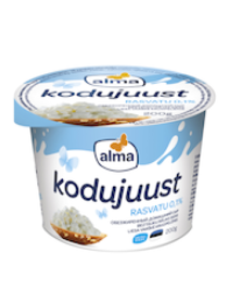 Творог обезжиренный ALMA Rasvatu kodujuust 0,1% 200 г
