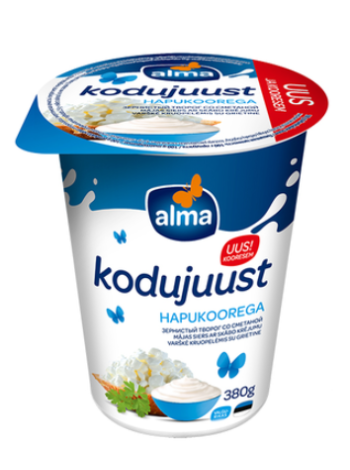 Творог со сметаной ALMA Hapukoorega kodujuust 380г