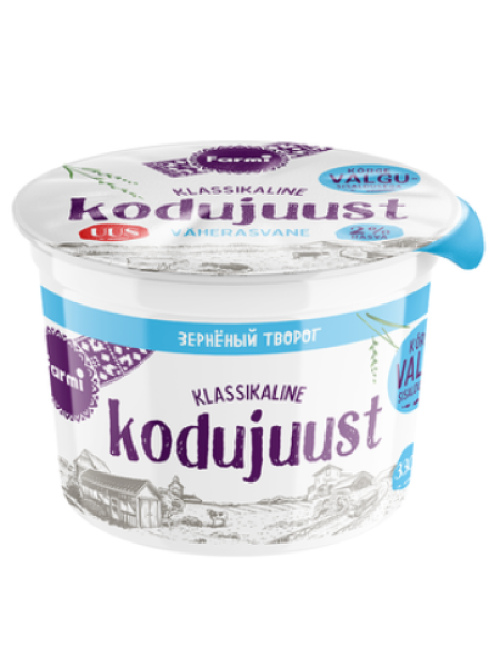 Творог обезжиренный FARMI Kodujuust väherasvane 330г безлактозный 