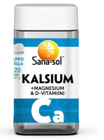 Биологически активная добавка Sana-sol Кальций+Магний+витамин D 120 табл