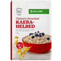 Цельнозерновая овсяная крупа TARTU MILL Täistera jämedad kaerahelbed 1 кг