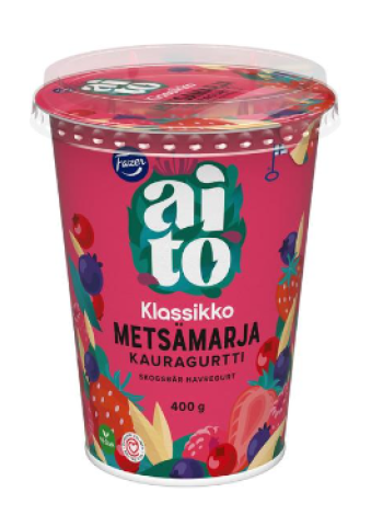 Ферментированная овсяная закуска Fazer Aito Kauragurtti Metsämarja 400г