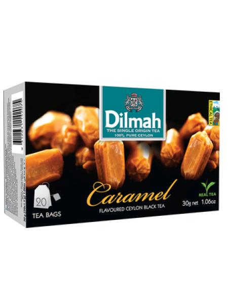 Чай черный в пакетиках Dilmah со вкусом карамели 20х1,5г