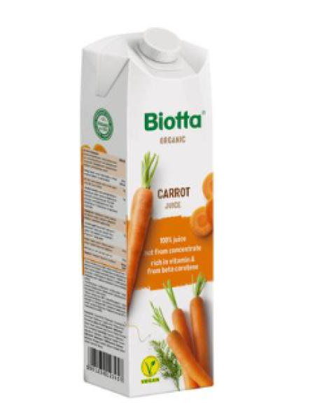 Сок органический морковный Biotta Porkkanatäysmehu 1л  