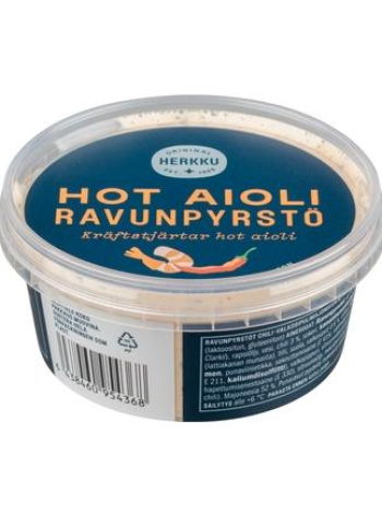 Крабовые хвосты в чили-чесночном майонезном соусе Herkku ravunpyrstö Hot Aioli 140г