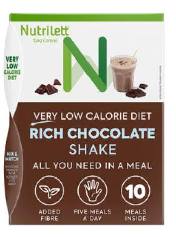 Шоколадный коктейль Nutrilett VLCD Rich Chocolate Flavored Shake 10х35г