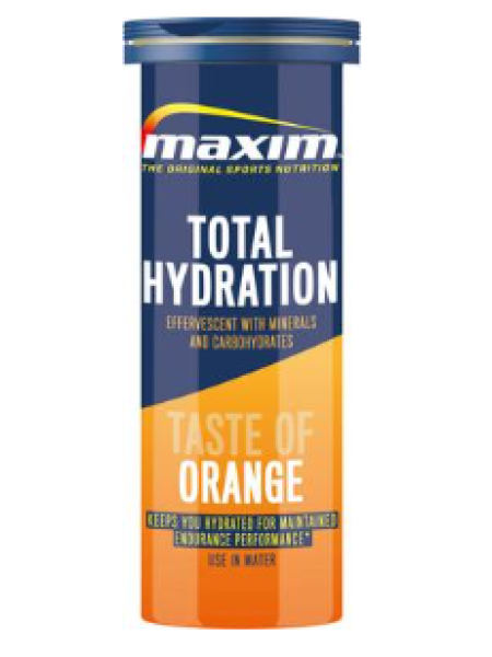 Шипучие таблетки с углеводами и электролитами Maxim Total Hydration 100 г апельсин