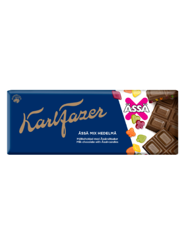 Плиточный шоколад с кусочками мармелада Karl Fazer Ässä Mix Fruit 200г