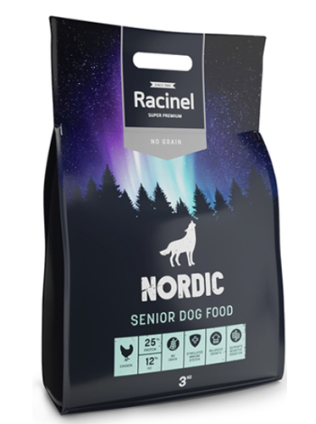 Сухой корм с курицей для пожилых собак Racinel Nordic 3кг