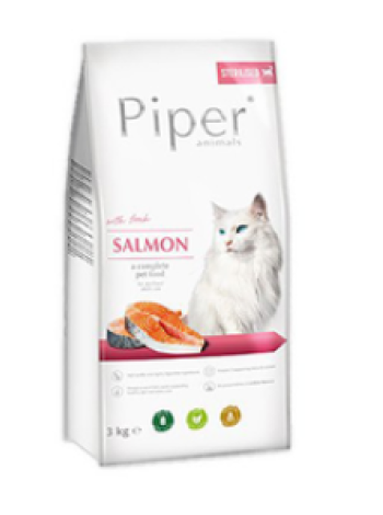 Сухой корм с лососем для стерилизованных кошек PIPER 3кг