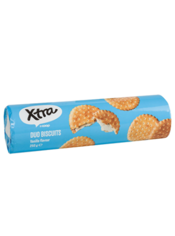 Печенье сэндвич Xtra со сливочной начинкой со вкусом ванили 250 г