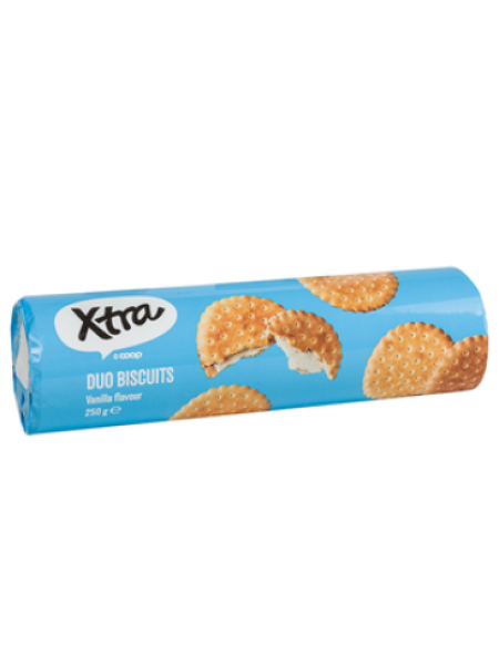 Печенье сэндвич Xtra со сливочной начинкой со вкусом ванили 250 г