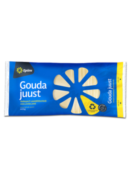 Сыр Гауда в нарезке E-PIIM Gouda juust viilutatud 400г без лактозы