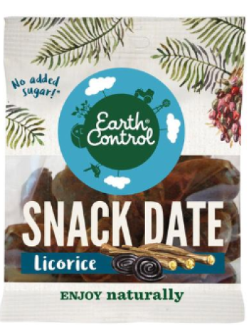 Мягкие финики без косточек покрыты солодкой Earth Control Snack 150г