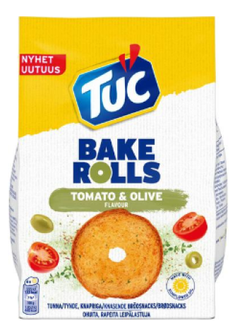 Сухарики TUC Bake Rolls Tomato Olives 150г томаты оливки