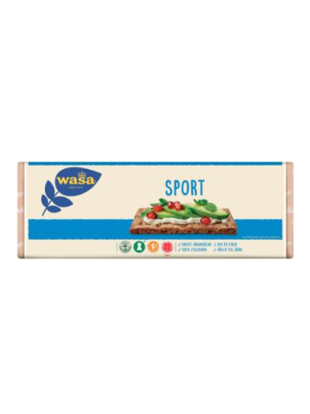 Хлебцы из цельнозерновой муки Wasa Sport näkkileipä 550г