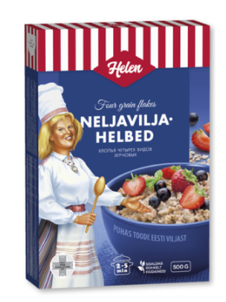 Каша 4 злака HELEN Neljaviljahelbed 500г