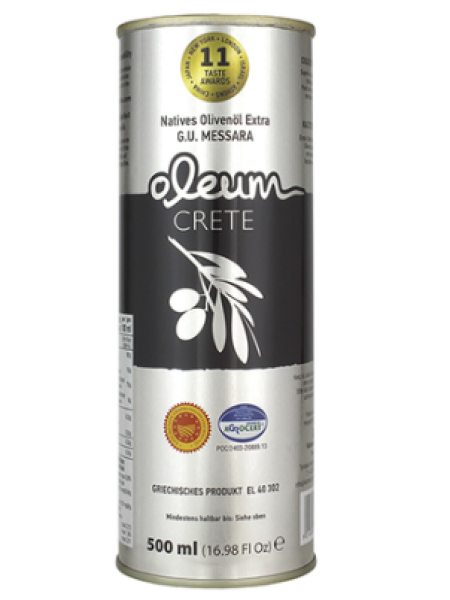 Оливковое масло экстра вирджин OLEUM CRETE 500мл в ж/б