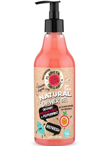 Гель для душа освежающий Skin Super Good Refresh Shower Gel 500мл с органическим экстрактом маракуйи