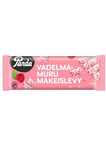 Шоколад Panda Vadelmamuru valkosuklaa 145 г с малиновой крошкой