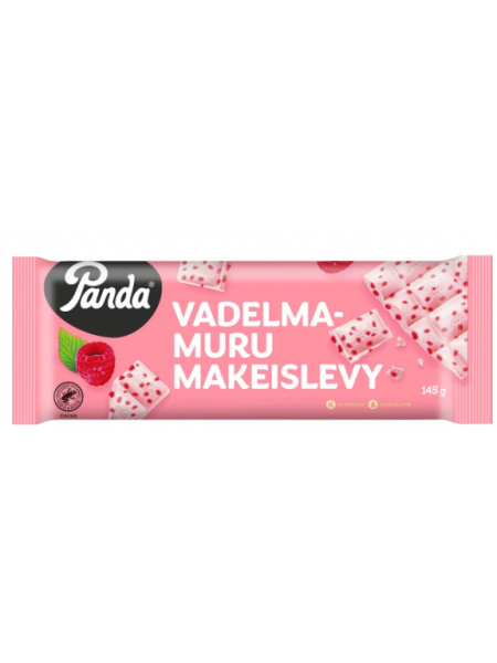 Шоколад Panda Vadelmamuru valkosuklaa 145 г с малиновой крошкой