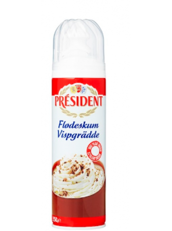 Взбитые сливки в баллоне President 250г