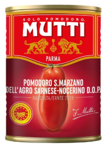 Помидоры Mutti San Marzano целые очищенные 400г в ж/б