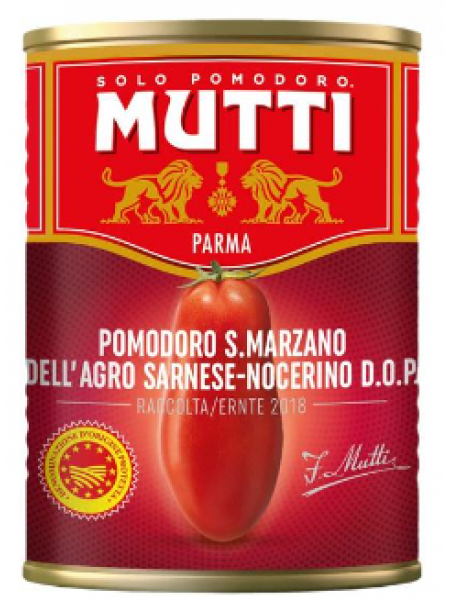 Помидоры Mutti San Marzano целые очищенные 400г в ж/б