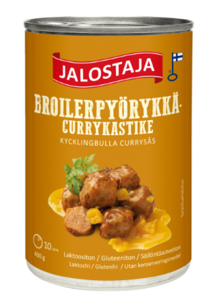 Фрикадельки из цыплека бройлера с соусом карри Jalostaja Broiler 400г в ж/б