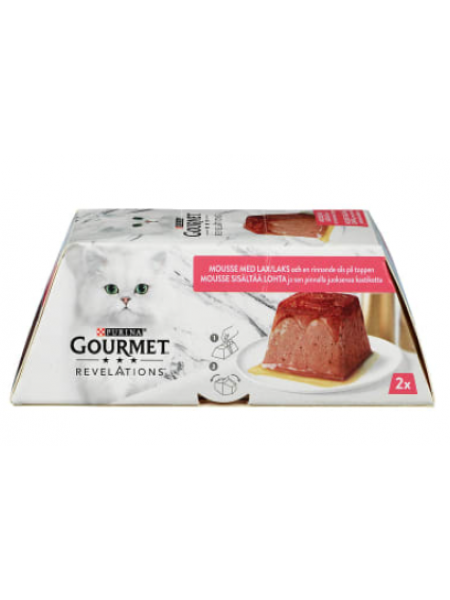 Влажный корм для кошек Gourmet Revelations 2x57г лосось
