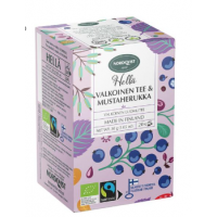 Белый органический чай Nordqvist Hellä valkoinen tee & mustaherukka 20x1,5г с ароматом черной смородины