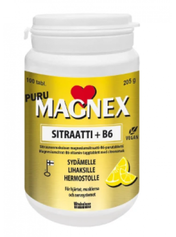 Жевательные витамины Magnex Citrate 375 мг + B6 100 таблеток со вкусом лимона цитрат магния-витамин B6