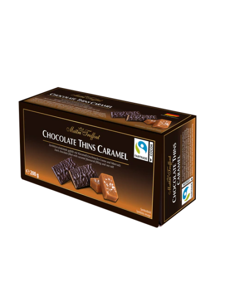 Пластинки из темного шоколада с соленой карамелью Maître Truffout 200г