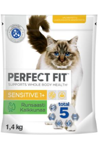 Корм для взрослых стерильных кошек Perfect Fit Sensitive 1+ Sterile Kalkkuna 1,4 кг