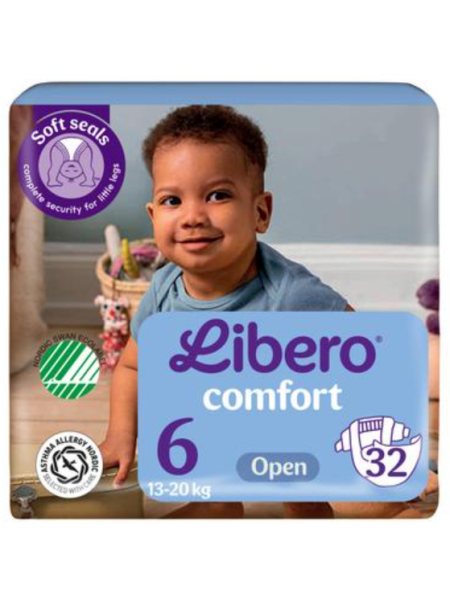 Подгузники LIBERO Comfort на липучке размер 6 32 шт 13-20 кг