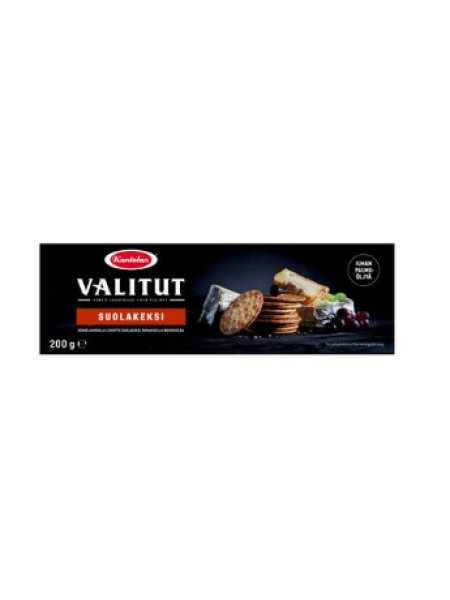Отборныое соленые крекеры Kantolan Valitut Suolakeksi  200г