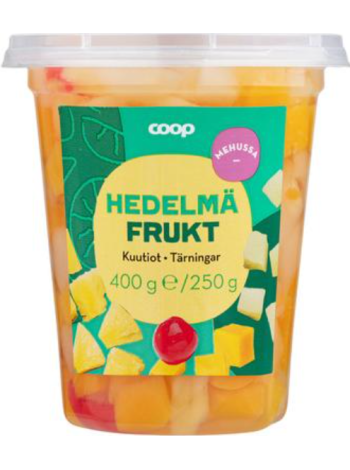  Фруктовые кубики в собственном соку Coop hedelmäkuutiot mehussa 400/250 г