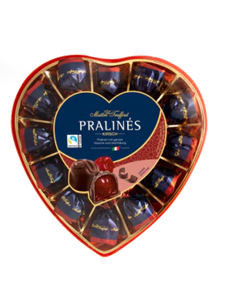 Шоколадные конфеты пралине с вишней с ликером Maitre Truffout Pralines dark 140г