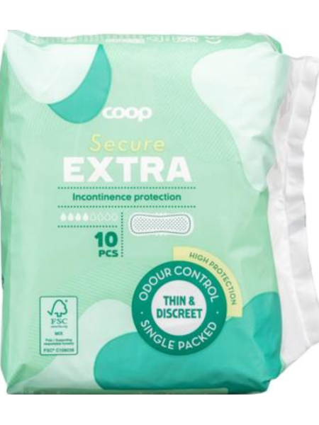 Прокладки при недержании мочи Coop Secur extra 10шт
