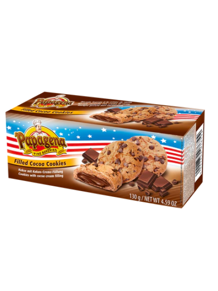 Печенье с шоколадной кремовой начинкой Papagena Choco Chip Cookies 130 г