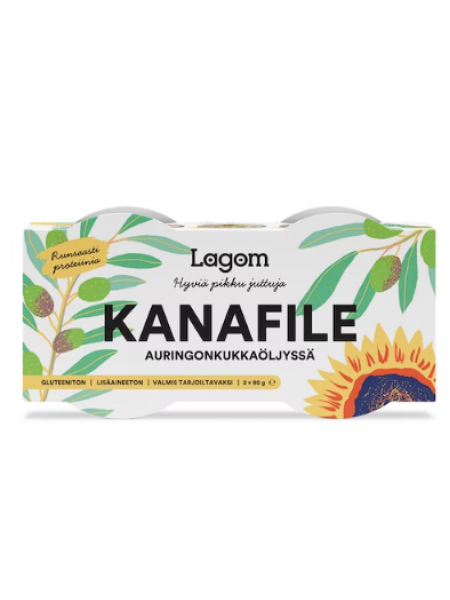 Куриное филе в подсолнечном масле Lagom Kanafile 2x80г/2x42г