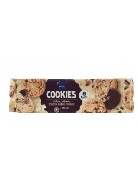 Печенье три шоколада Rainbow Kolme suklaata Cookies 180г