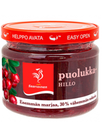 Варенье брусничное Saarioinen pohlamoos 320г с пониженным содержанием сахара