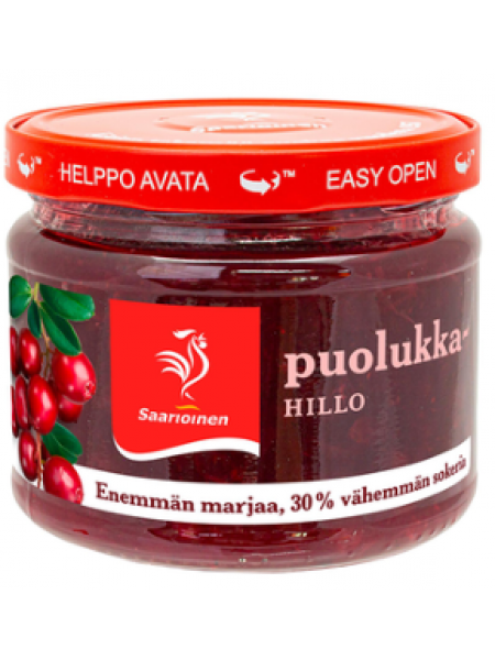 Варенье брусничное Saarioinen pohlamoos 320г с пониженным содержанием сахара