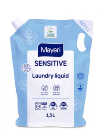 Жидкое средство для стирки Mayeri Sensitive 1500мл без отдушек и красителей