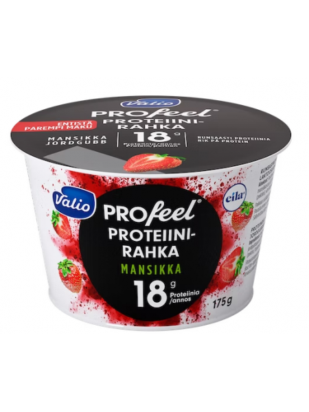 Протеиновый творог Valio PROfeel 175 г клубника без лактозы 