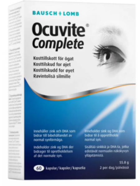 Витамины для глаз Ocuvite Complete 60 капсул