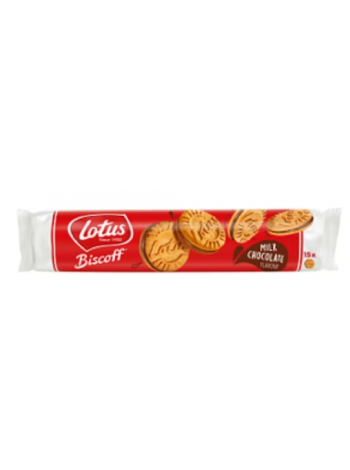 Печенье со вкусом молочного шоколада Lotus Biscoff Milk chocolate 150г